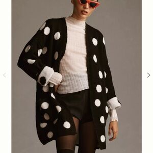 MAEVE Polka Dot Cardigan